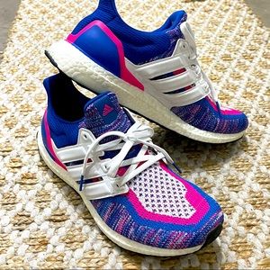 Adidas Ultraboost Mens 11 Blue and Pink Running Shoes